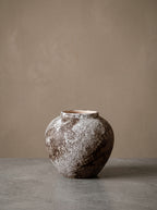 Rustic Distressed Frosted Stoneware Vase