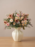 Dusty Rose and Daisy Faux Floral Arrangement