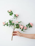 Vintage French Pink Cherry Blossom Stem Artificial Floral Arrangement