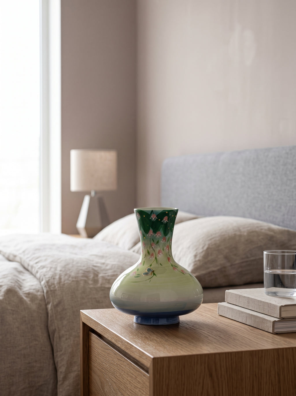 Hand-Painted Lily of the Valley Vase
