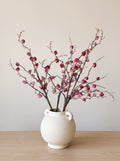 Vintage Crimson Botanical Branch Faux Floral Arrangement