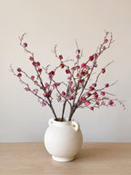 Vintage Crimson Botanical Branch Faux Floral Arrangement