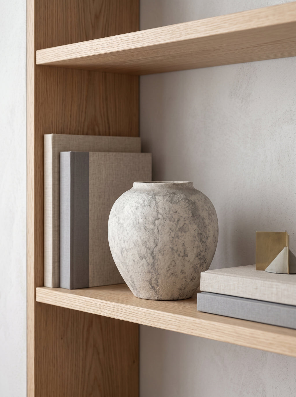 Zen Wabi-Sabi Concrete Textured Vase