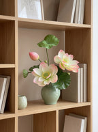 Serene Zen Lotus Bloom Botanical Artificial Floral Arrangement