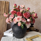Vintage Mauve & Fuchsia-Edged Rose Bouquet
