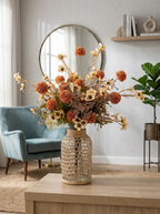 Caramel Pom-Pom & Daisy Artificial Floral Arrangement