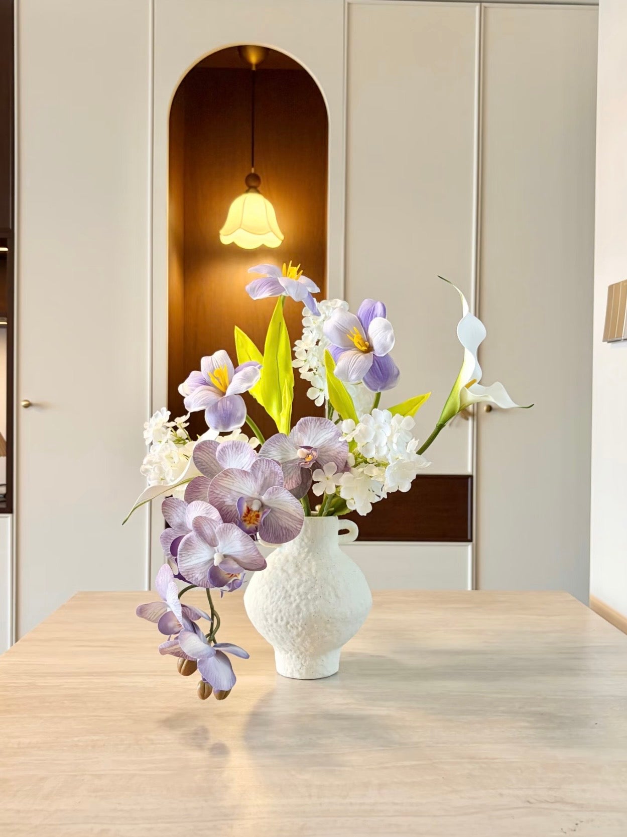 Ethereal Lilac Poem Bridal & Home Faux Floral Arrangement