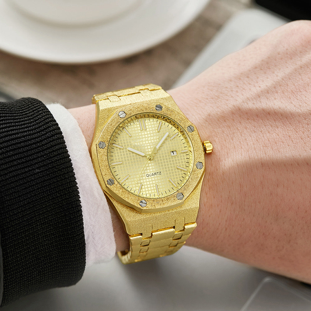 Herren Luxus Goldene Horizont Automatik Uhr