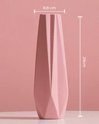Pink Facet Ceramic Vase