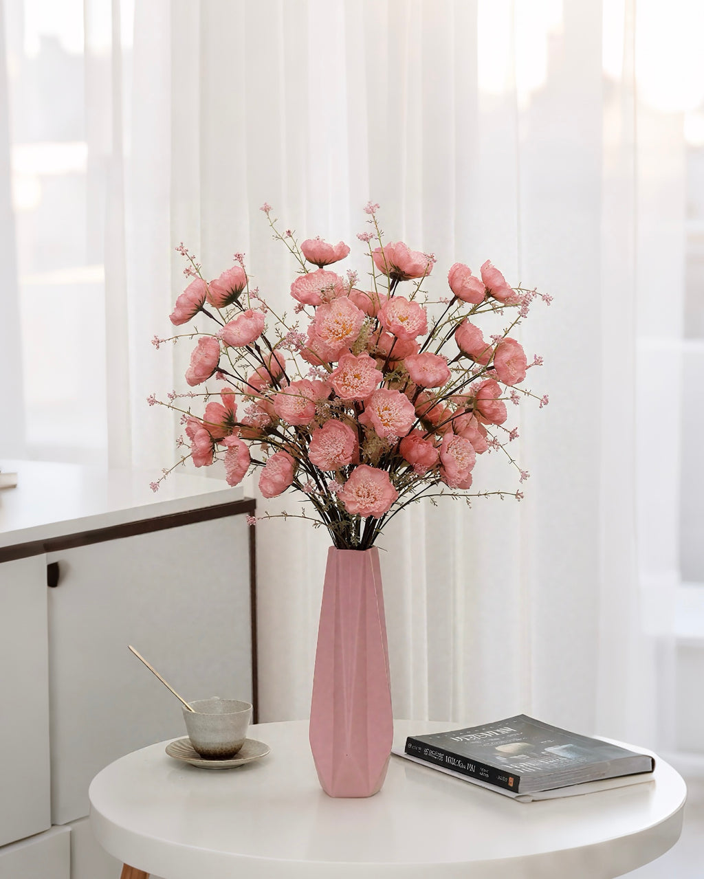 Pink Facet Ceramic Vase