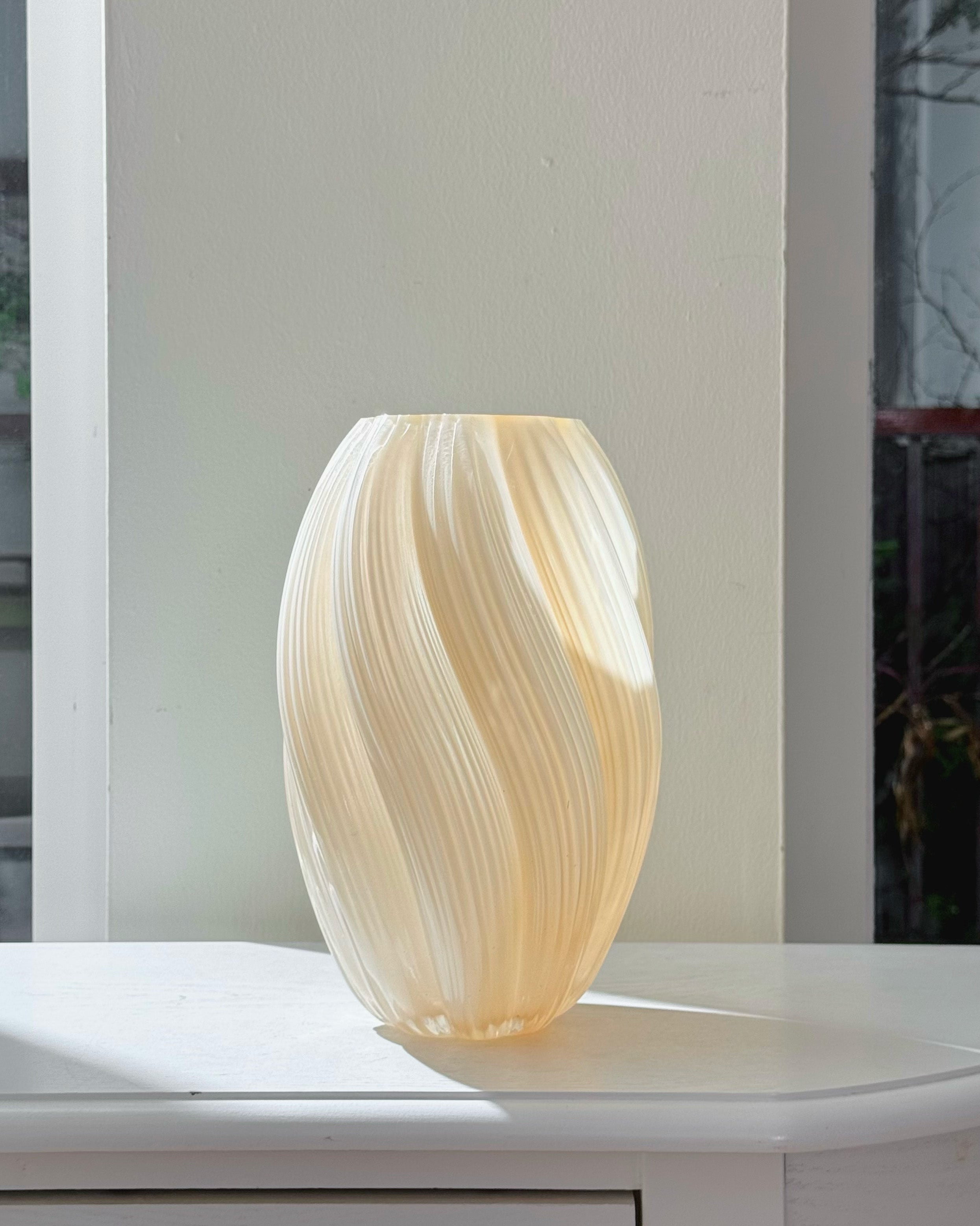 Ripple Art Glass Vase