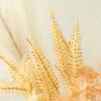 Faux Floral Arrangement - Peach Hydrangea & Neutral Pampas Grass