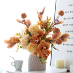 Faux Floral Arrangement - Terracotta Orchid & Multi-Bloom Mix