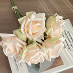 Faux Rose Arrangement - Champagne (10 Stems / 10 Roses)