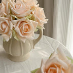 Faux Rose Arrangement - Champagne (10 Stems / 10 Roses)