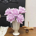 Faux Rose Arrangement - Lavender Rose (5 Stems / 5 Roses)