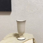 Scalloped Rim Vase - Creamy White