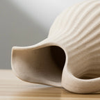 Speckled Ceramic Vase - Creamy White