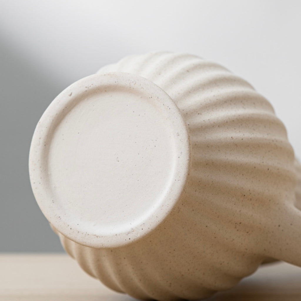 Speckled Ceramic Vase - Creamy White