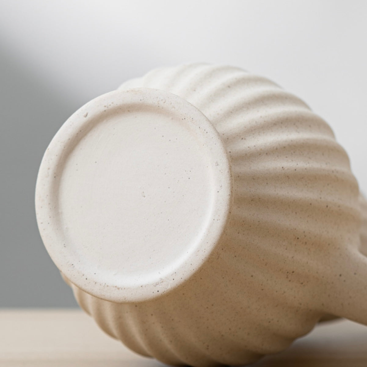 Speckled Ceramic Vase - Creamy White