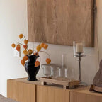 Faux Physalis Flower Arrangement - Light Orange (3 Stems)