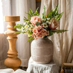 Blush Romance Pink Rose Hydrangea and Daisy Artificial Floral Arrangement