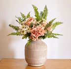 Blush Romance Pink Rose Hydrangea and Daisy Artificial Floral Arrangement