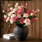 Fuchsia Edged Faux Rose Bouquet