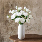 Elegant White Lisianthus Faux Floral Arrangement
