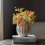 Elegant Orange-Toned Faux Blueberry & Berry Branch Arrangement