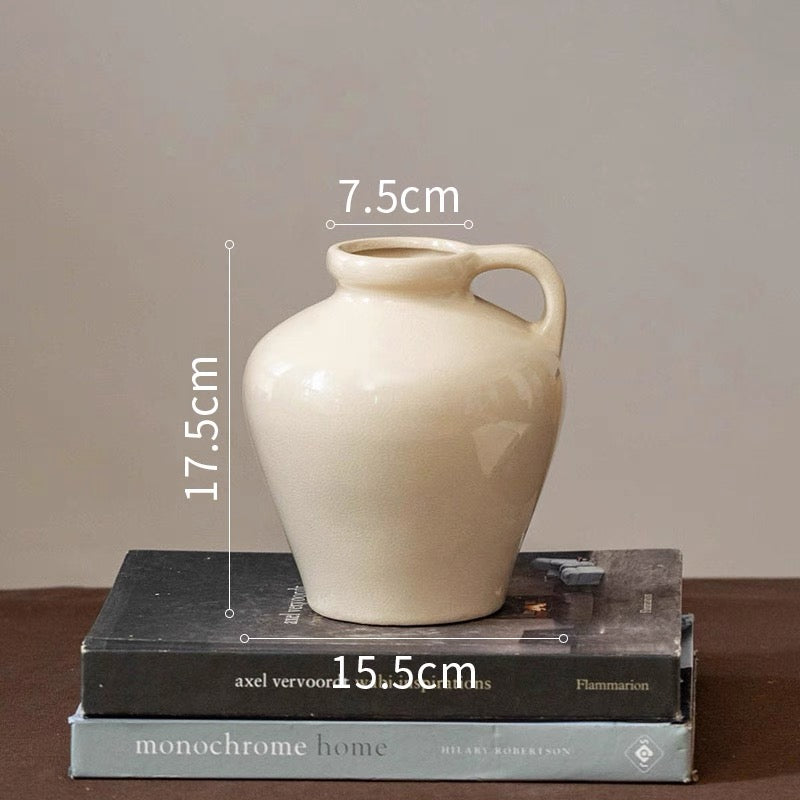 Minimalist Cream-Toned Ceramic Vase