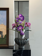 Luxury Royal Purple Iris Faux Floral Arrangement