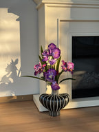 Luxury Royal Purple Iris Faux Floral Arrangement