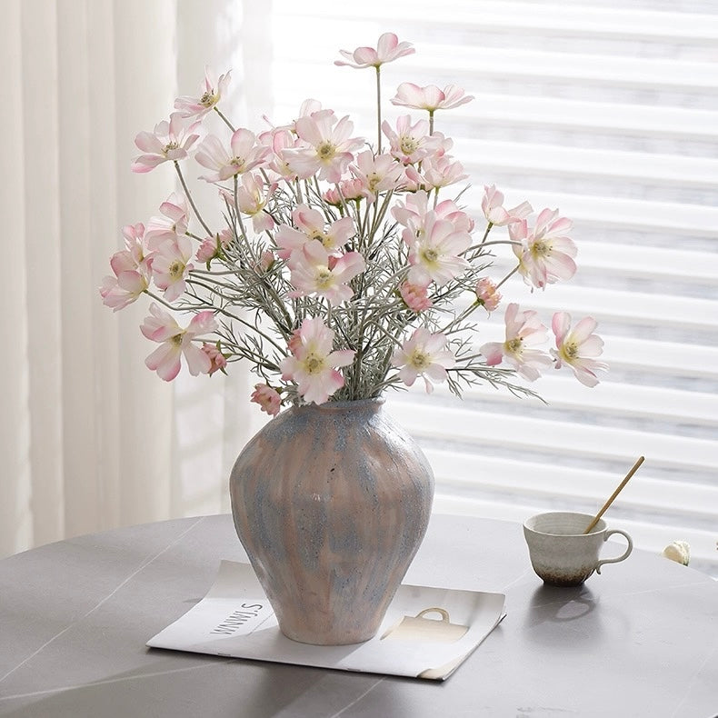 Textured Glazed Ceramic Vase