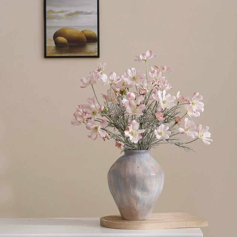Textured Glazed Ceramic Vase