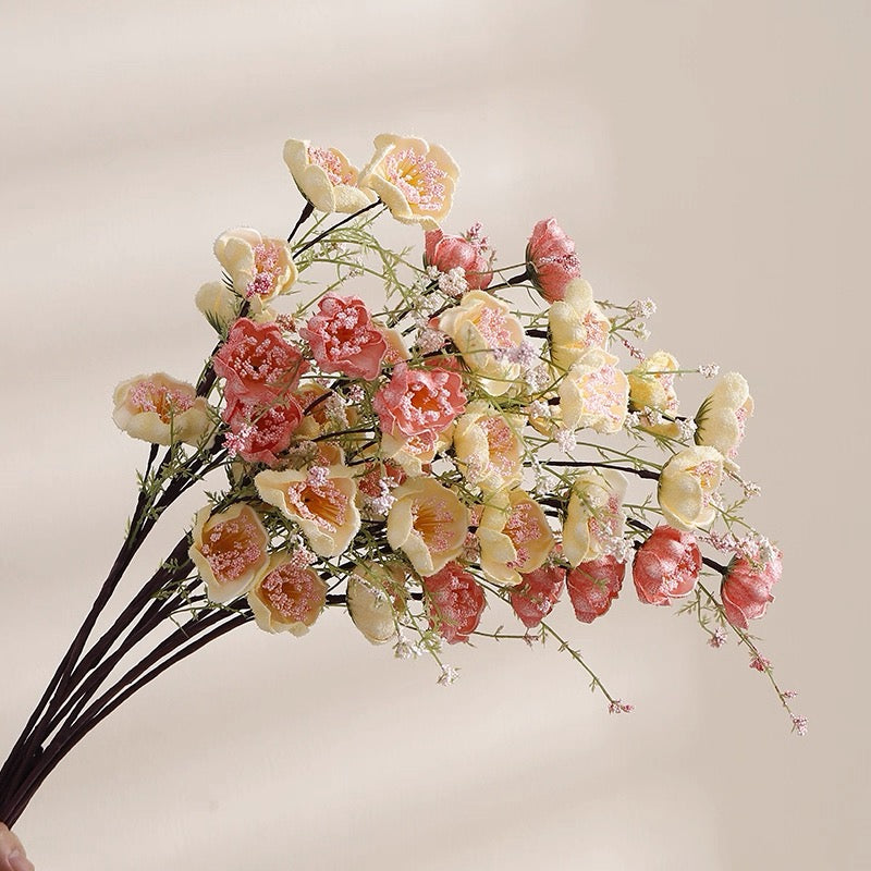 Pastel Yellow & Pink Azalea Artificial Flower Arrangement