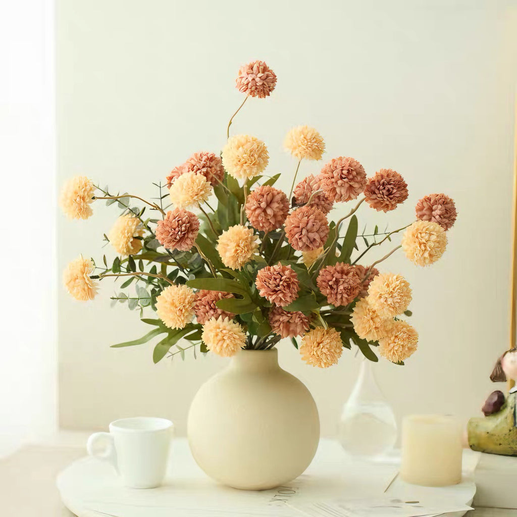 Pastel Dandelion Artificial Floral Arrangement with Vase