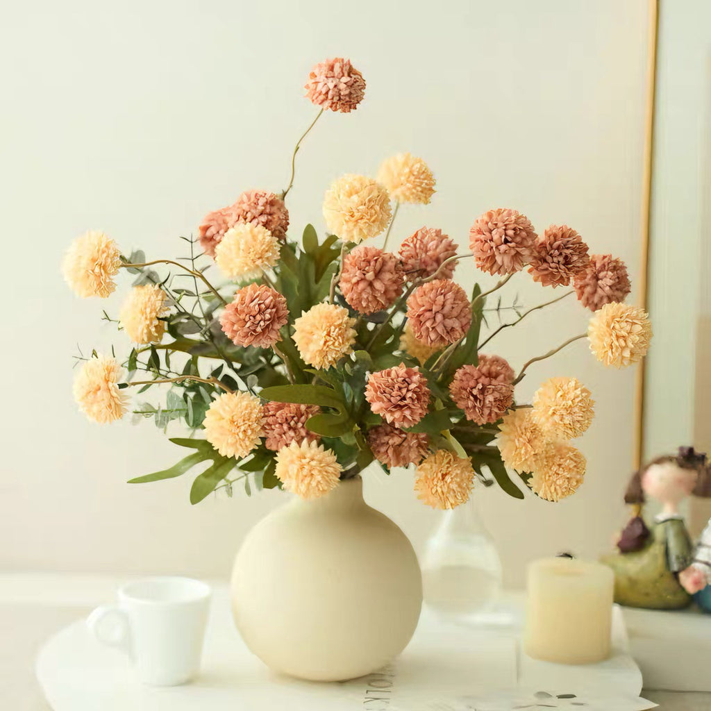 Pastel Dandelion Artificial Floral Arrangement with Vase