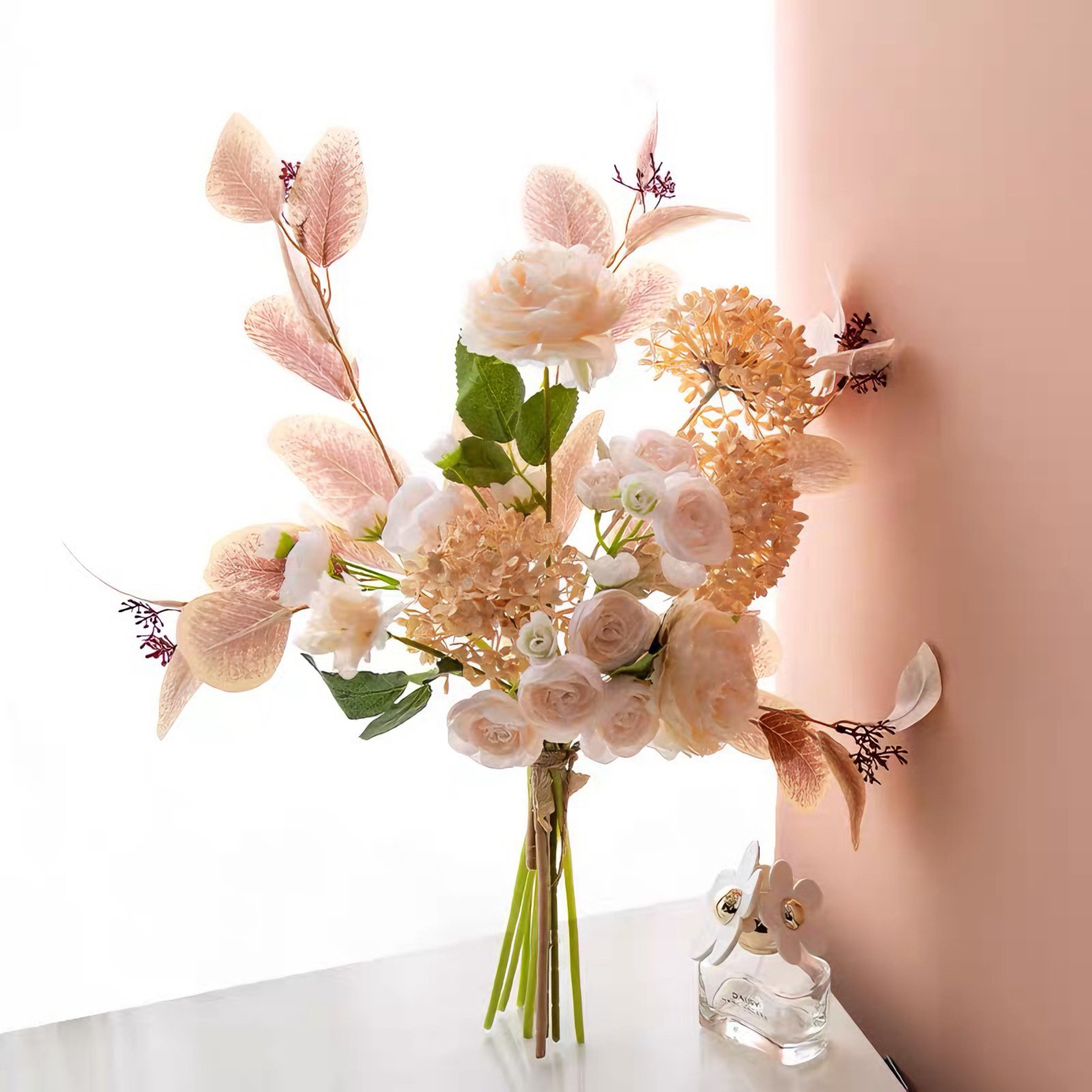 Champagne Pink Peony Artificial Floral Arrangement