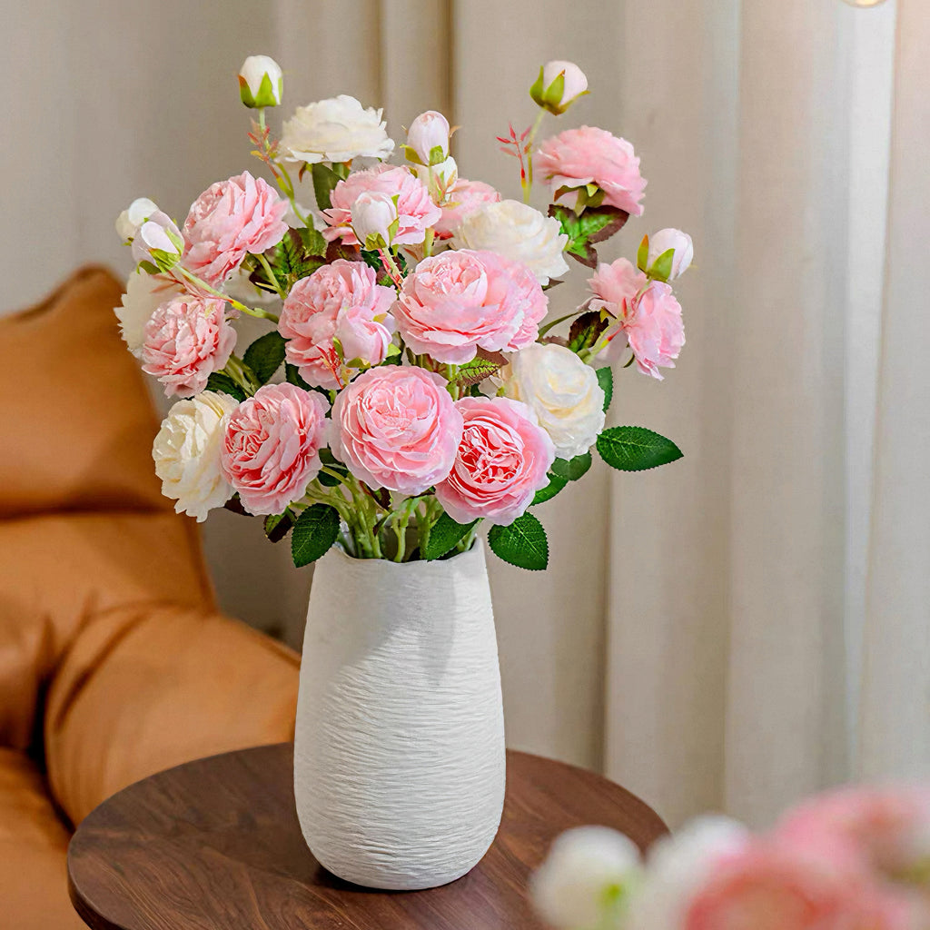 フェイクチューリップアレンジメント - ホワイト（茎10本 / 花10個）