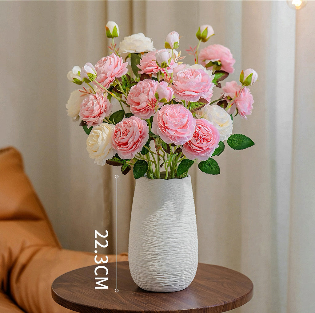 フェイクチューリップアレンジメント - ホワイト（茎10本 / 花10個）