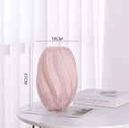 テクスチャードベージュセラミック花瓶 - ホワイト