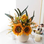Sunny Splendor Sunflower Artificial Floral Arrangement