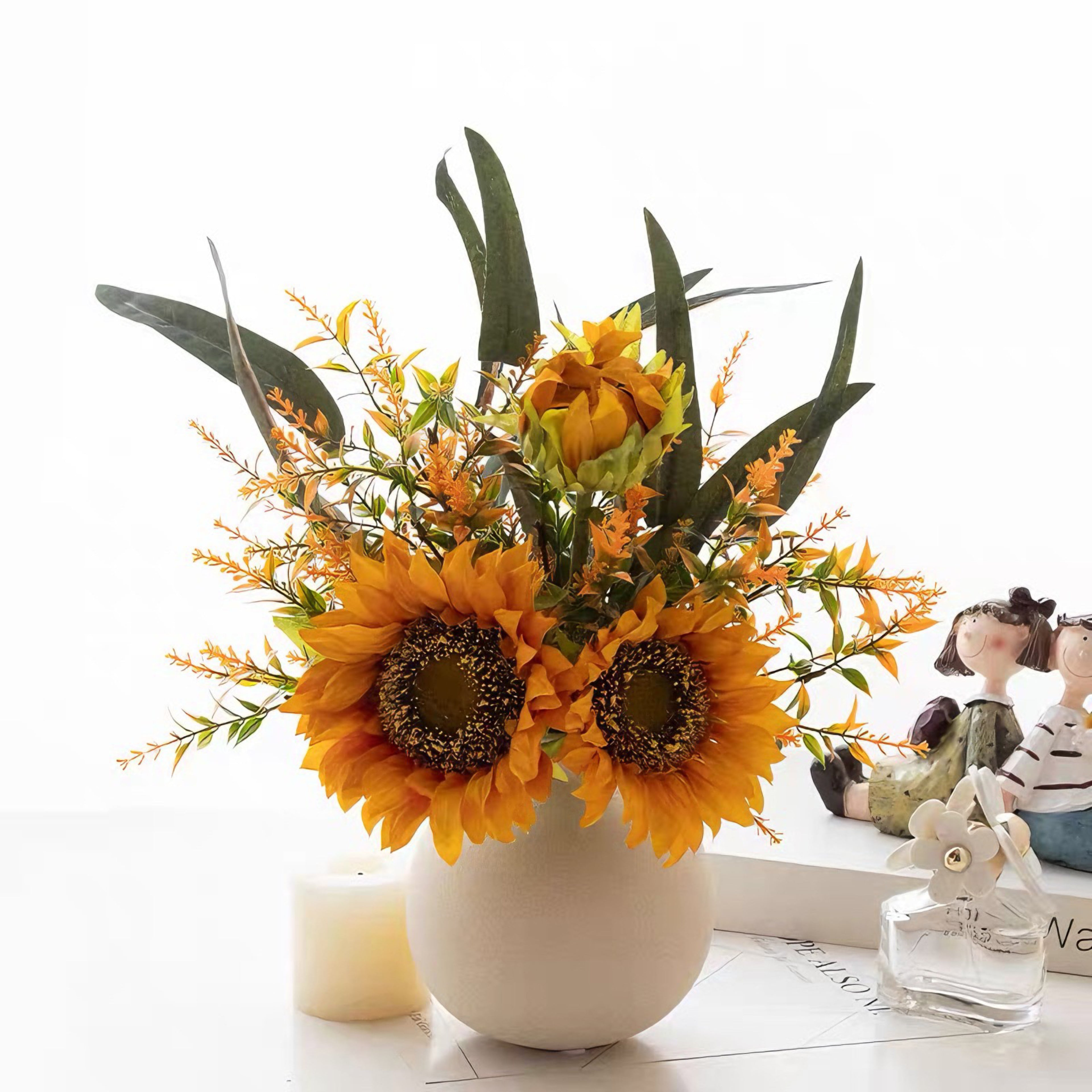 Sunny Splendor Sunflower Artificial Floral Arrangement