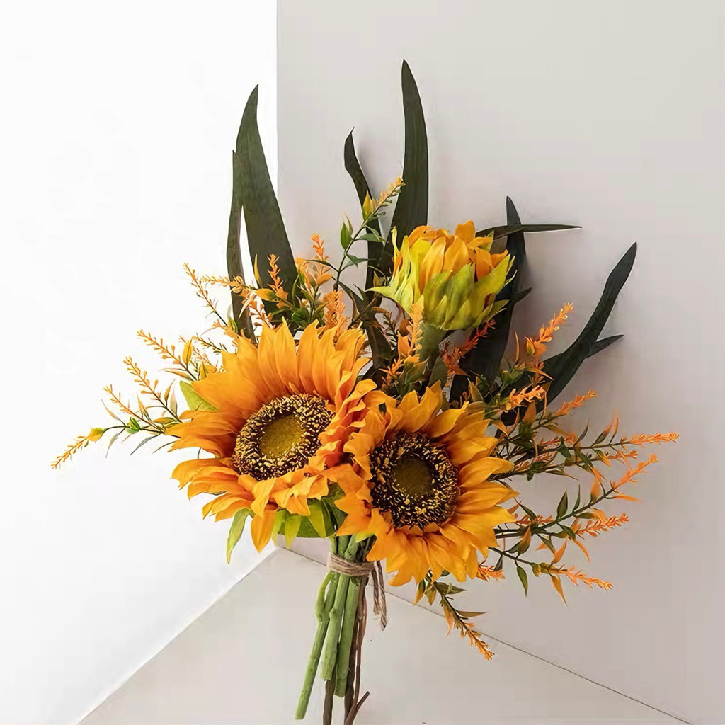 Sunny Splendor Sunflower Artificial Floral Arrangement