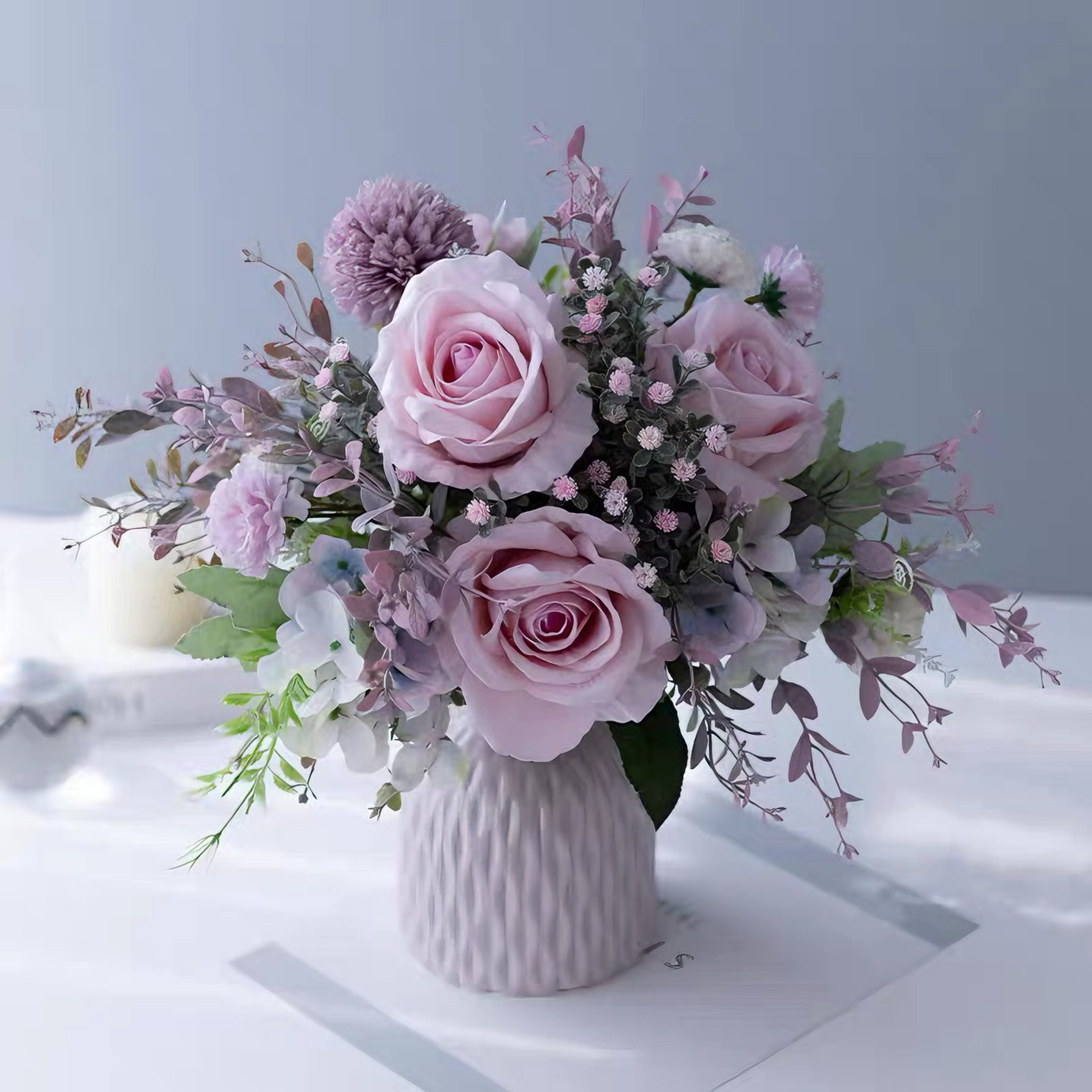 Blush Whisper Pink Artificial Floral Arrangement