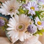 フェイクチューリップアレンジメント - ホワイト（茎10本 / 花10個）