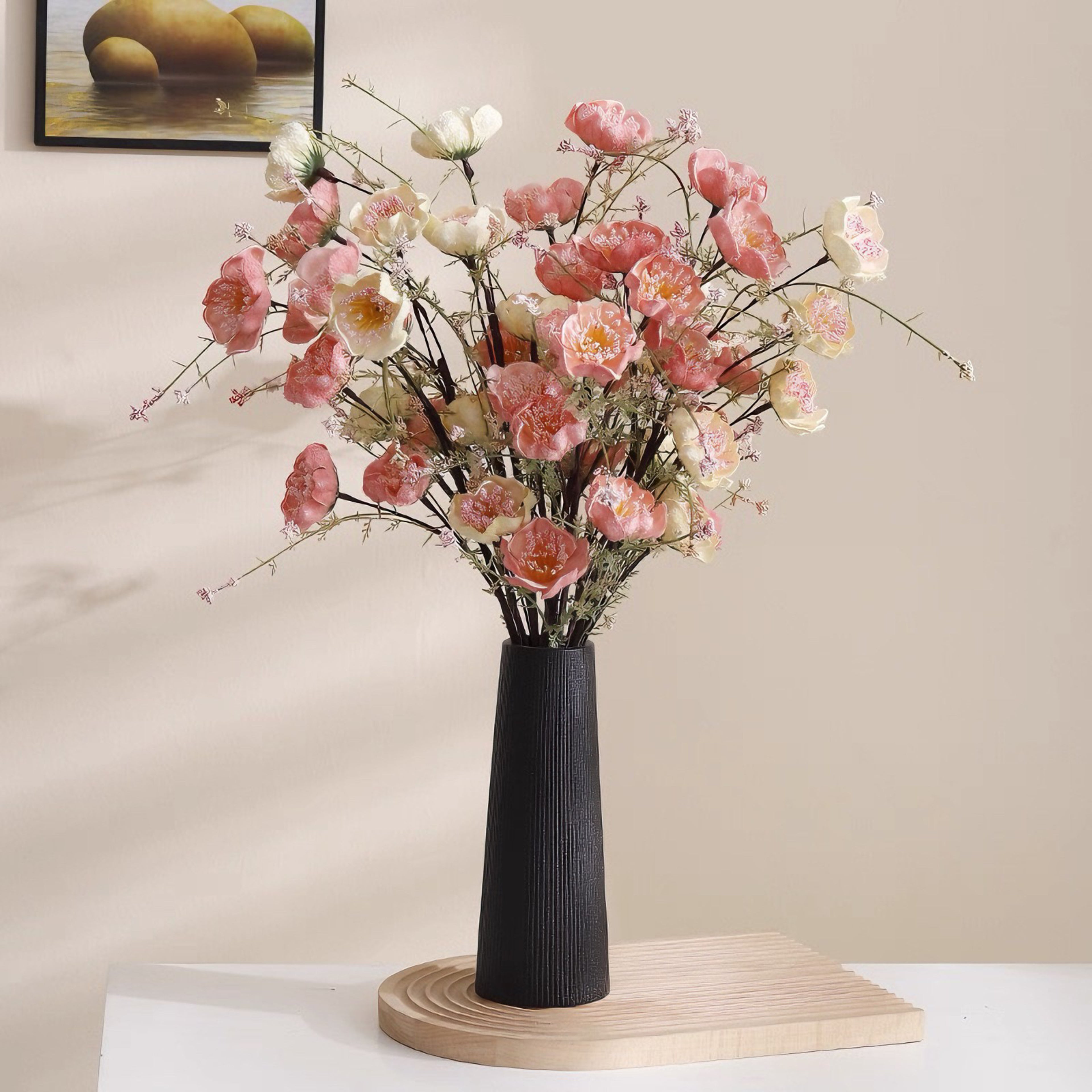 Pastel Yellow & Pink Azalea Artificial Flower Arrangement