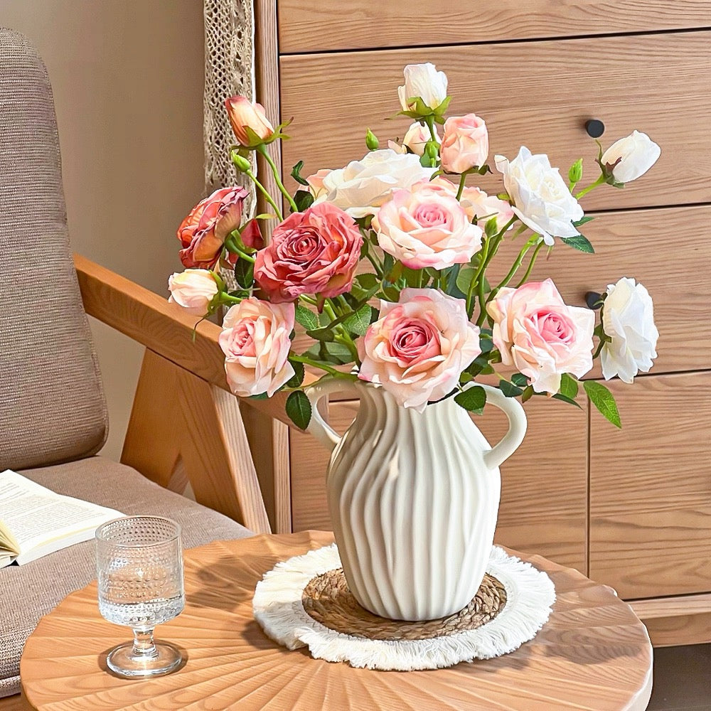 Blush Rose Symphony Artisan Faux Floral Arrangement