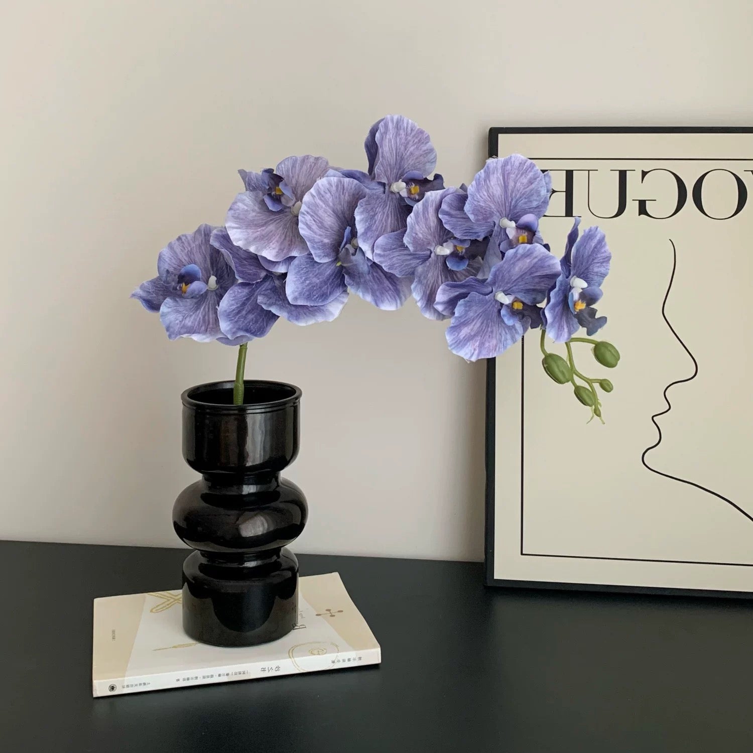 Lavender Orchid Elegance Artisan Faux Floral Arrangement